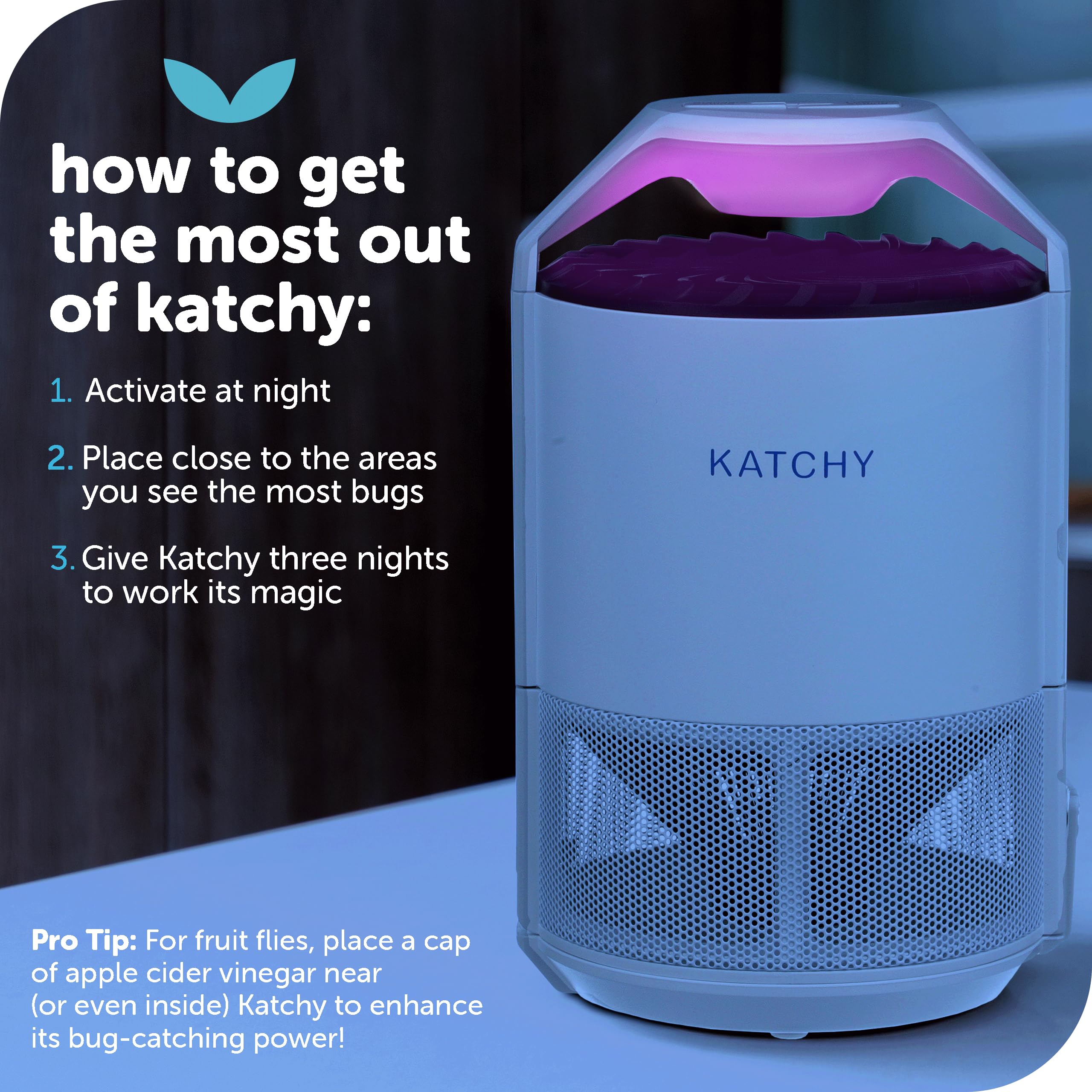 KATCHY Indoor Insect Trap dimensions 25.3 x 13.7 x 13.6 cm