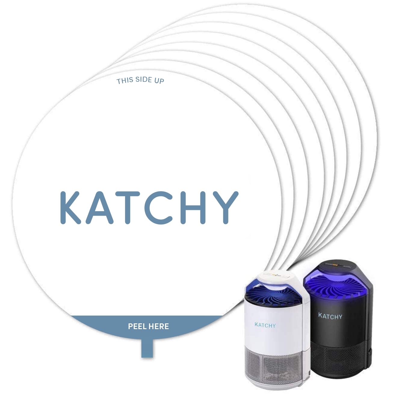 KATCHY Indoor Insect Trap Glue Board Refill front view, white