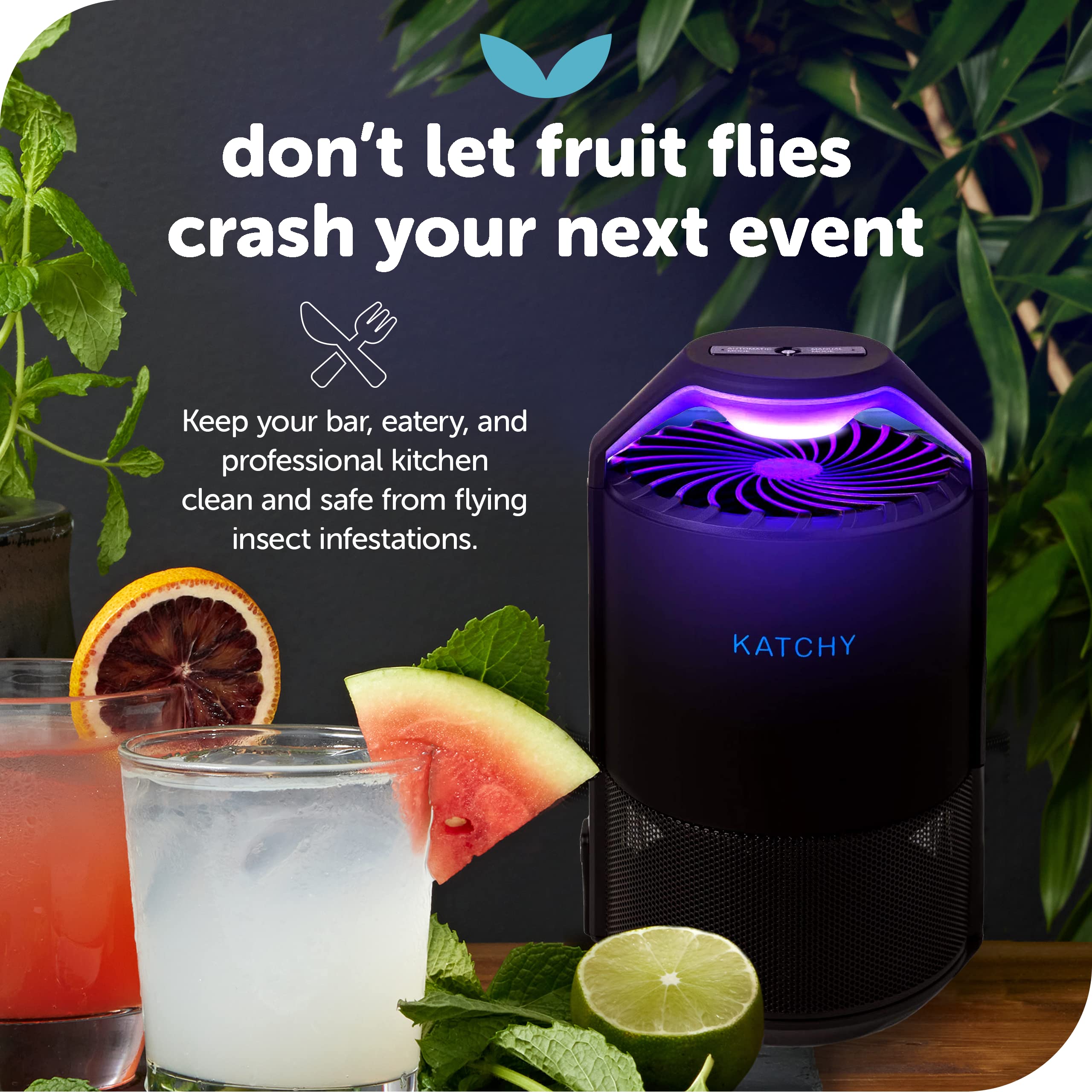 KATCHY Midnight Indoor Insect Trap close-up of UV light
