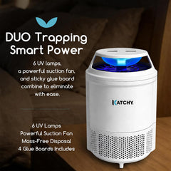KATCHY trap showing blue and purple UV lights