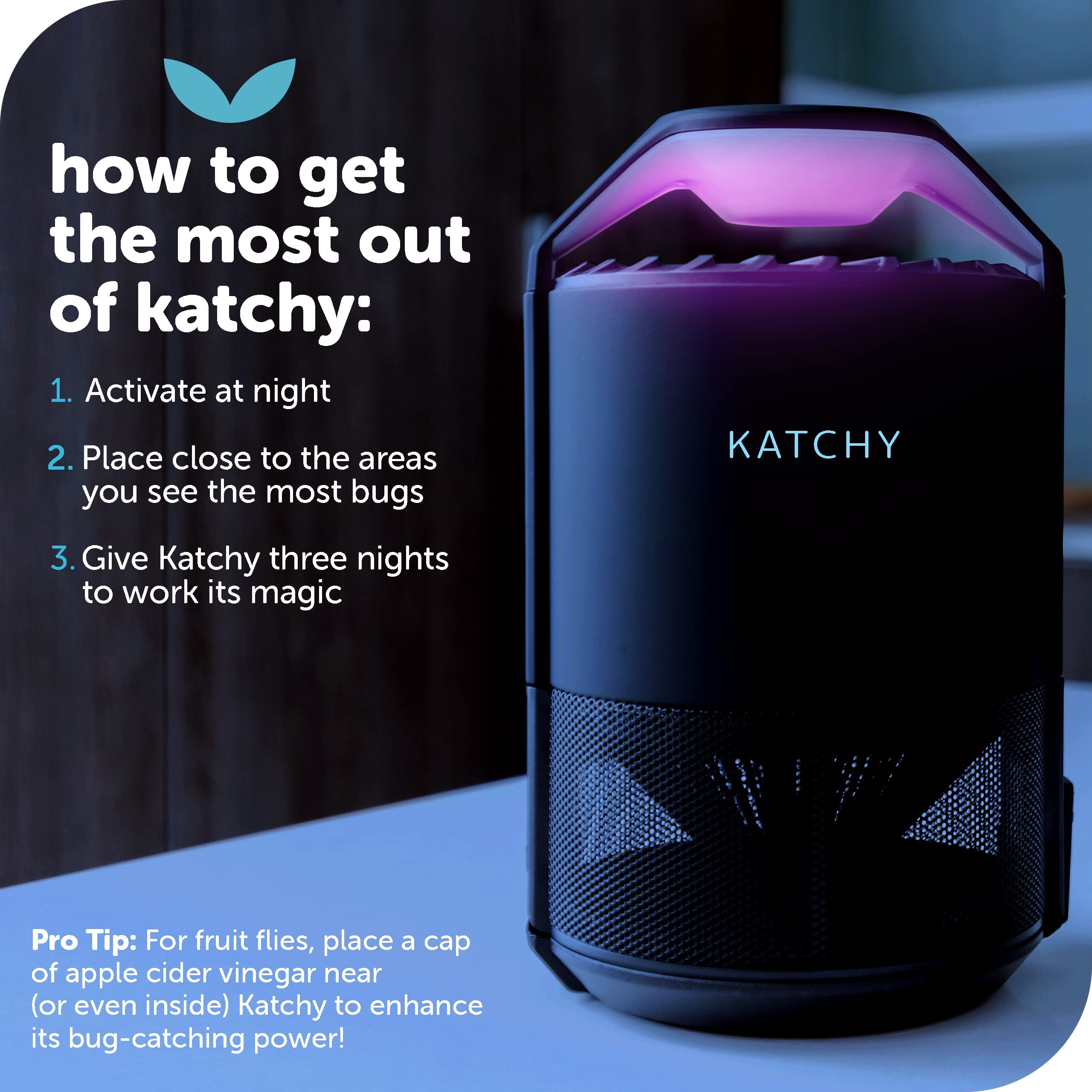 KATCHY trap side view showcasing fan