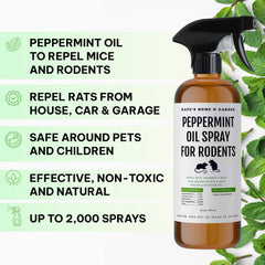 Kate Naturals Peppermint Oil Spray 16oz bottle side view