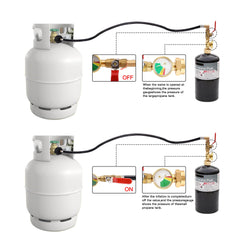 KAVAKARA propane refill adapter with black rubber hose