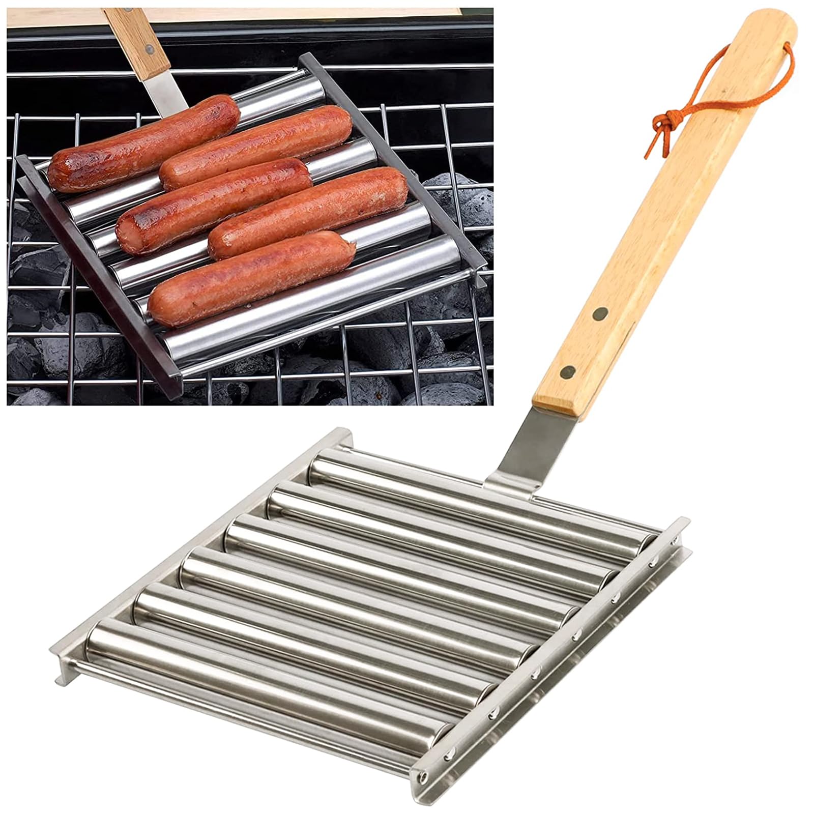 KAYCROWN Hot Dog Roller stainless steel front view