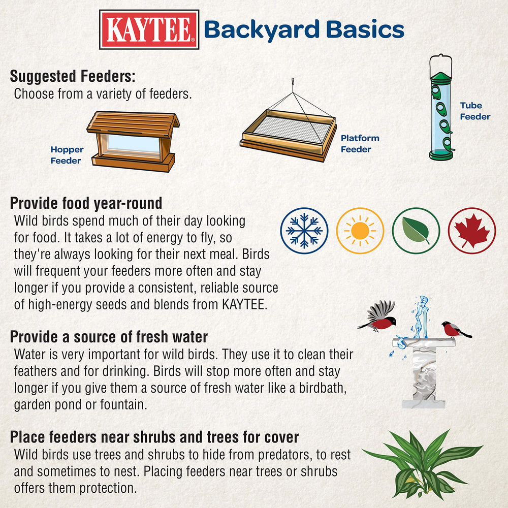 Kaytee Bird Seed Cake in outdoor garden setting