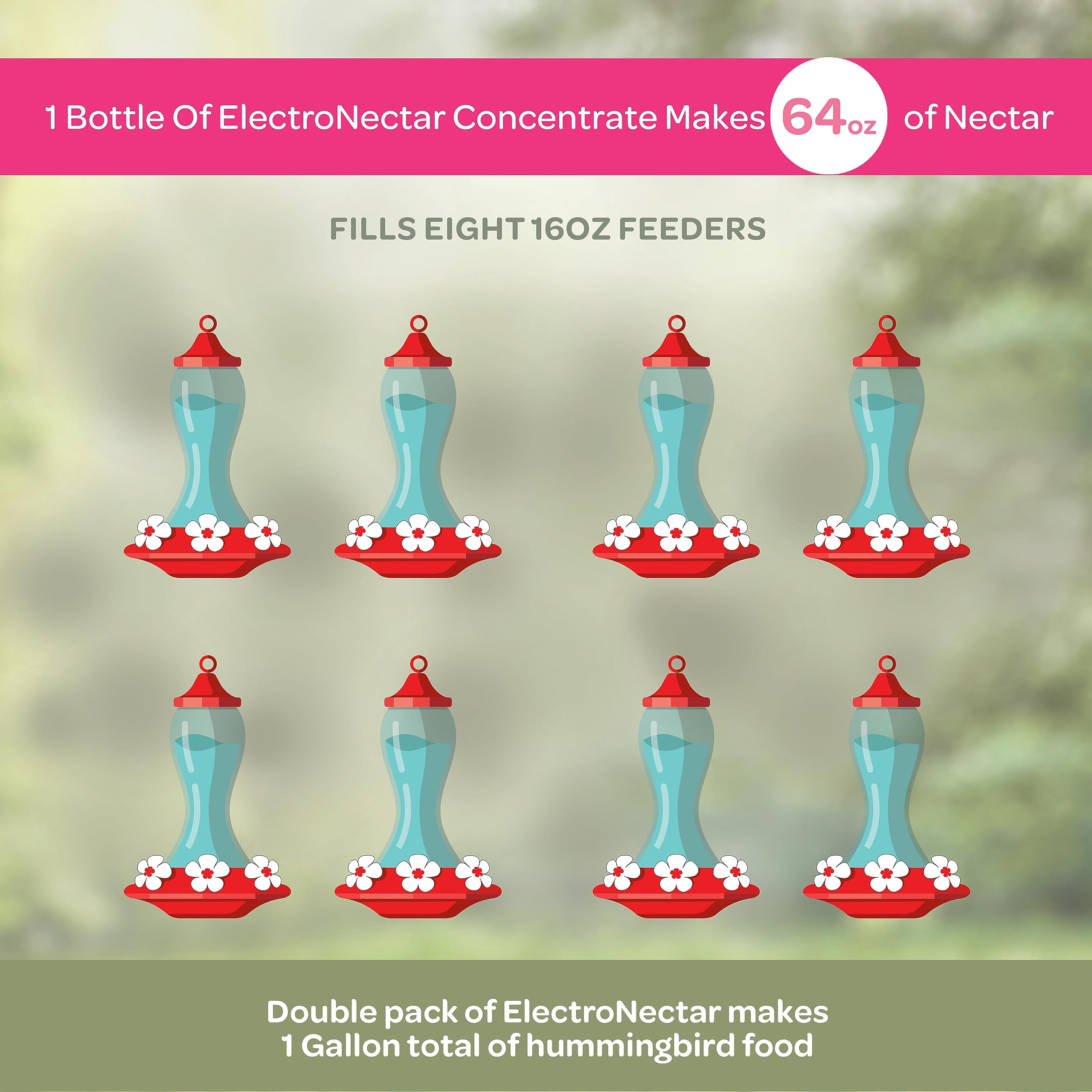 Kaytee Hummingbird ElectroNectar 2 pack with clear nectar