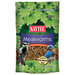 Kaytee Mealworms 3.5 Ounce front view packaging