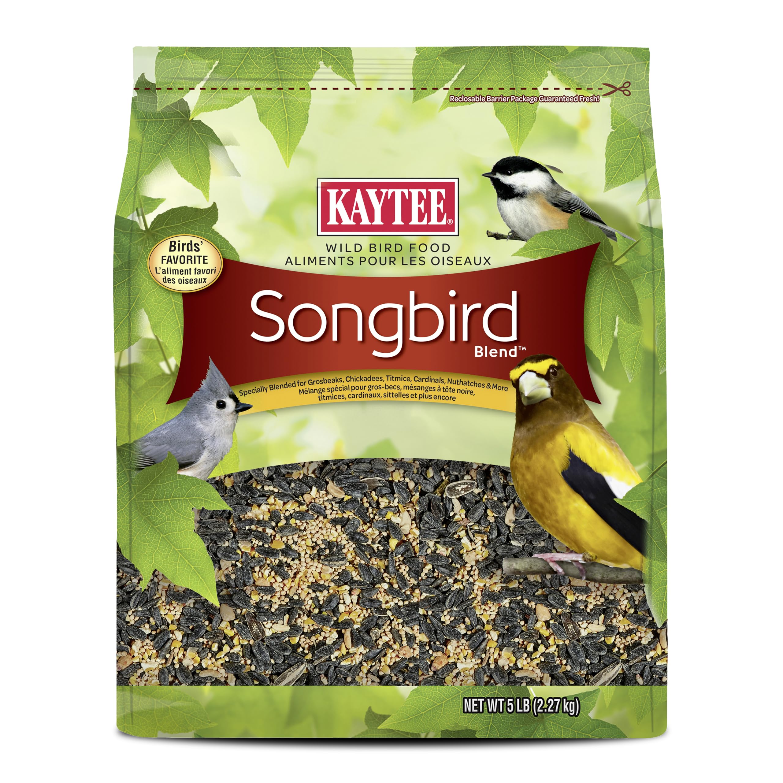 Kaytee Songbird Blend Bird Seed 5 pound bag front view
