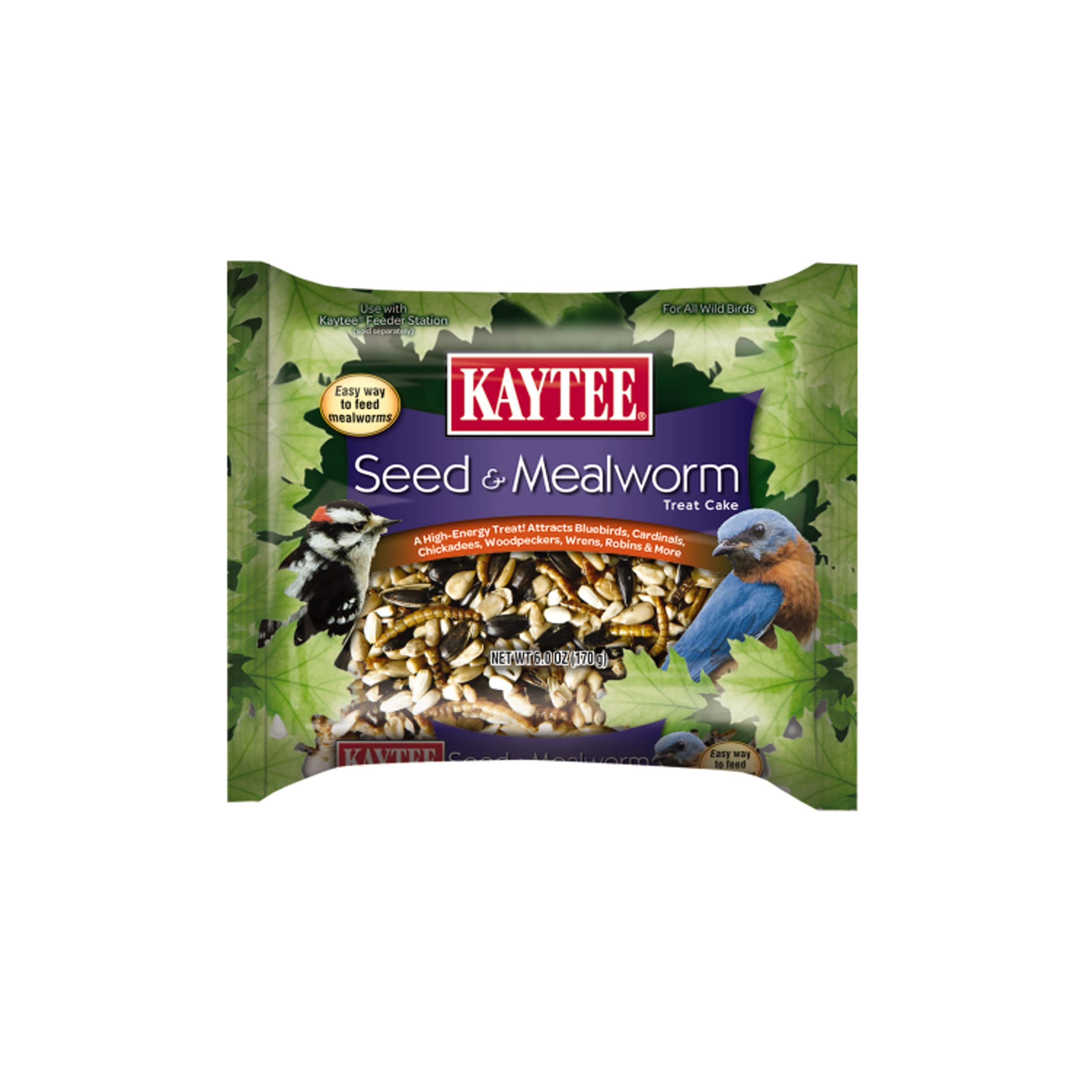 Kaytee Wild Bird Seed & Mealworm Cake front view