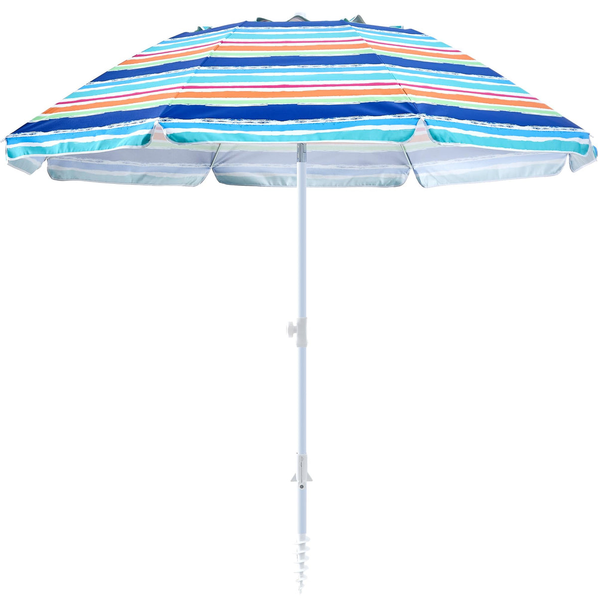 Kbrellaoutlets Beach Umbrella rainbow design front view