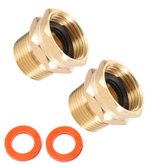 Kbrotech Brass Garden Hose Adapter 3/4” GHT Female x 3/4” NPT Male front view