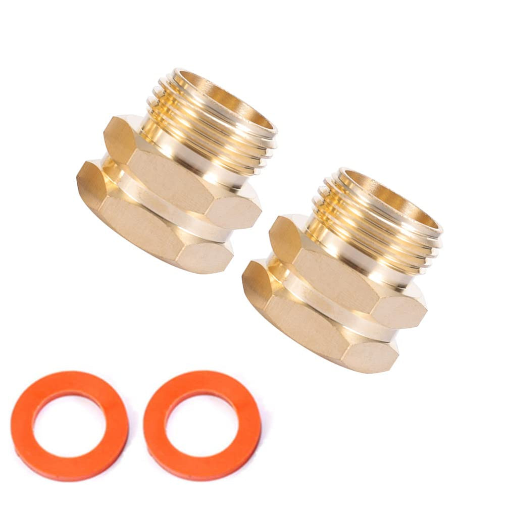 Kbrotech Brass Garden Hose Adapter 3/4” GHT male side view