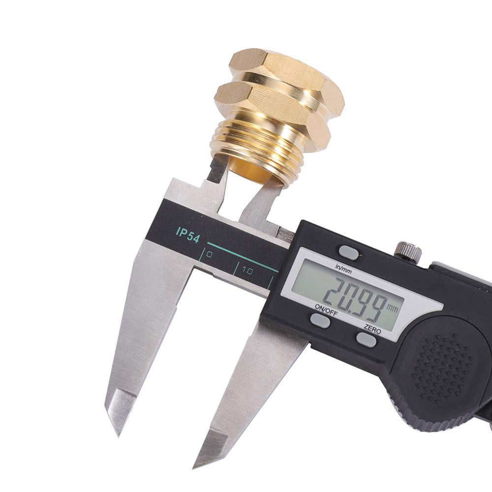 Kbrotech Brass Garden Hose Adapter installed on a garden hose