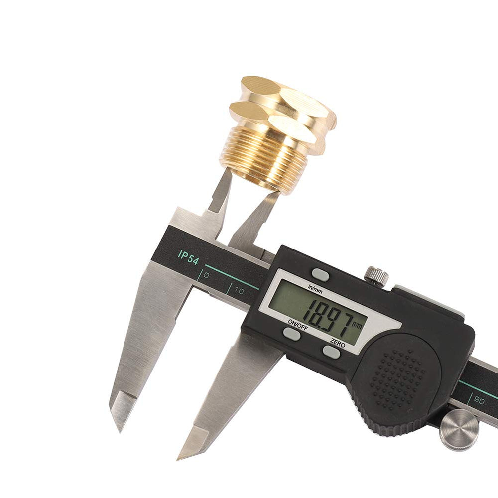 Kbrotech Brass Garden Hose Adapter side view