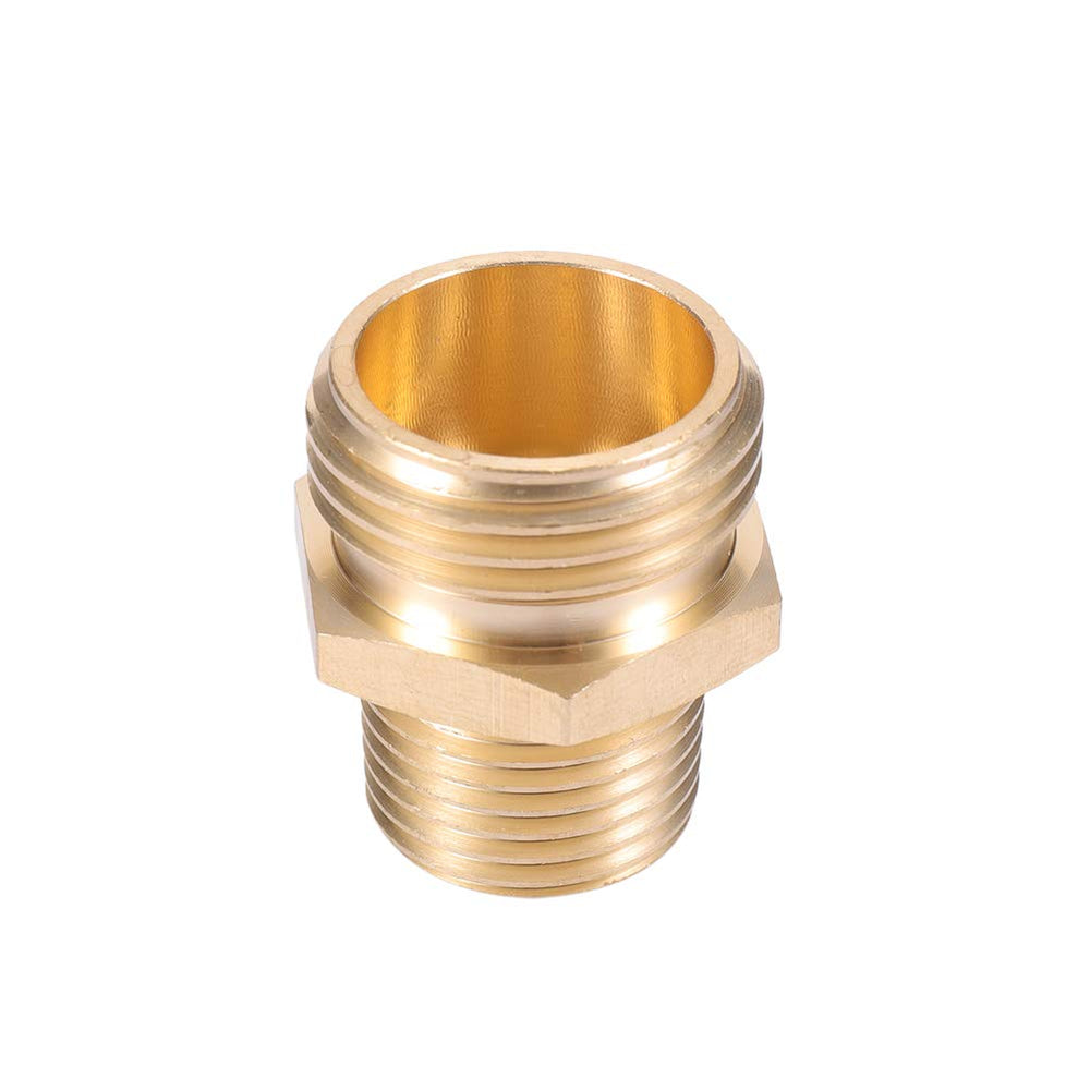 Kbrotech Brass Garden Hose Connector in use with garden hose