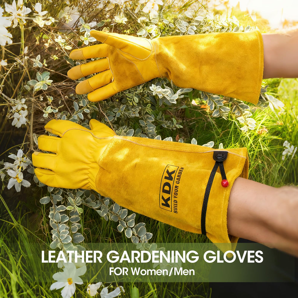 KDK Gardening Gloves packaging with size guide included
