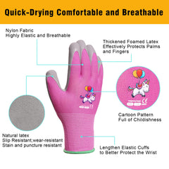 KDK Kids Gardening Gloves in use during gardening activities