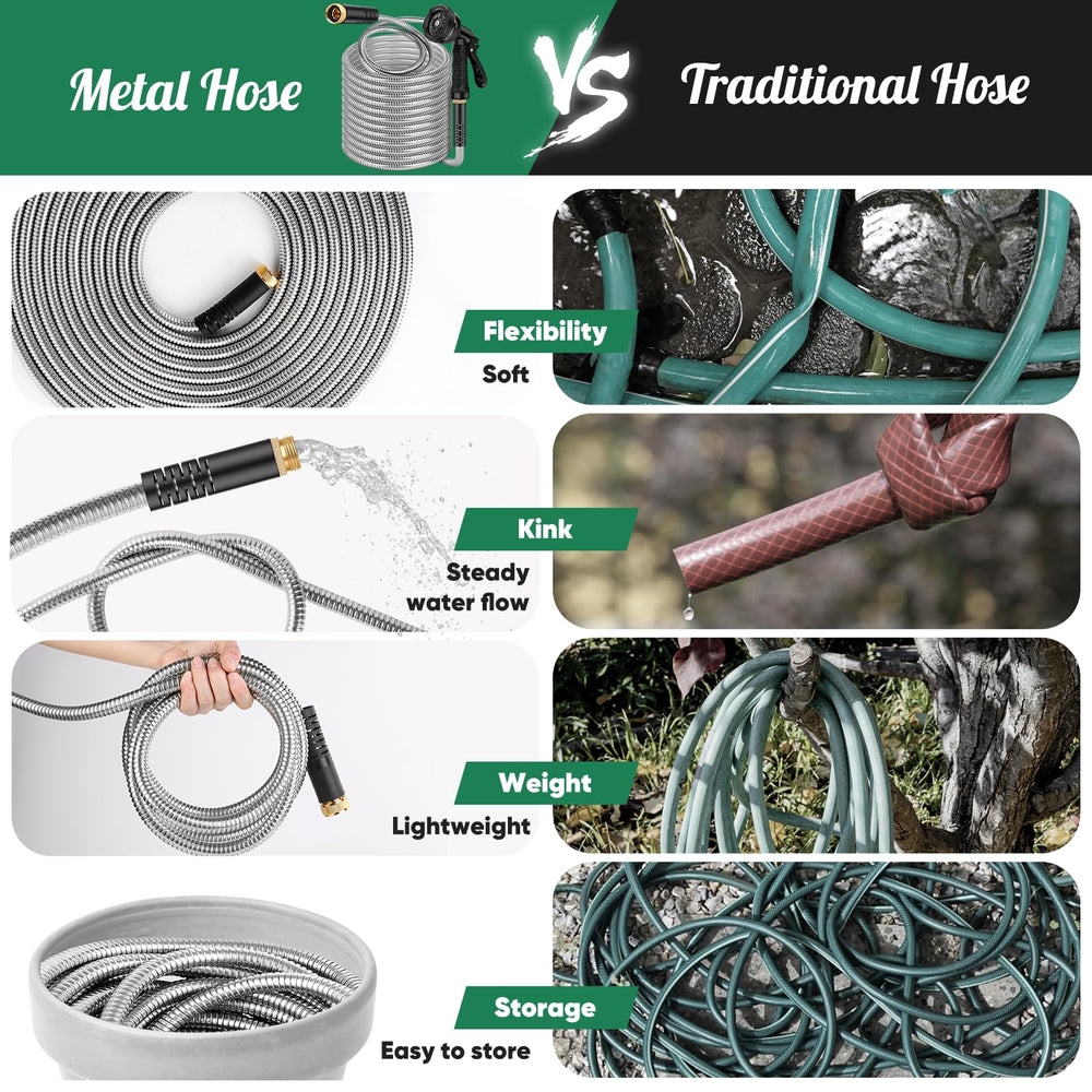 Kebose flexible garden hose rolled up for storage