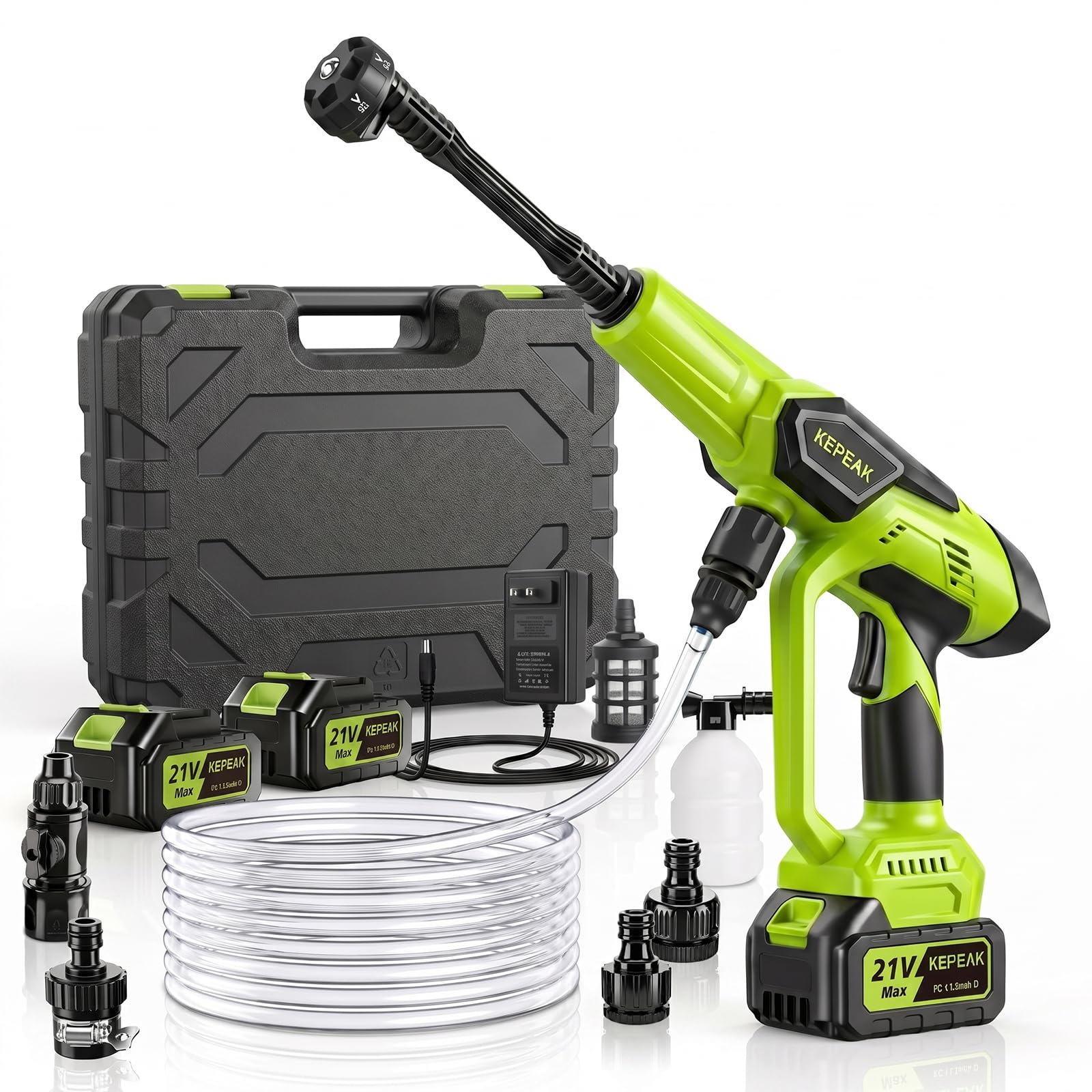 KEEPEAK Cordless Pressure Washer front view in green