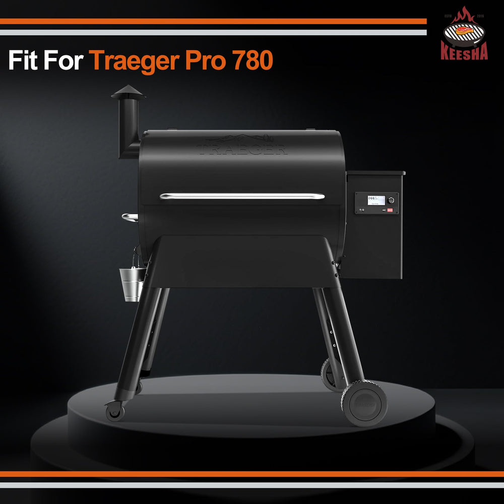 KEESHA drip tray liner fitting into Traeger Pro 780 grill