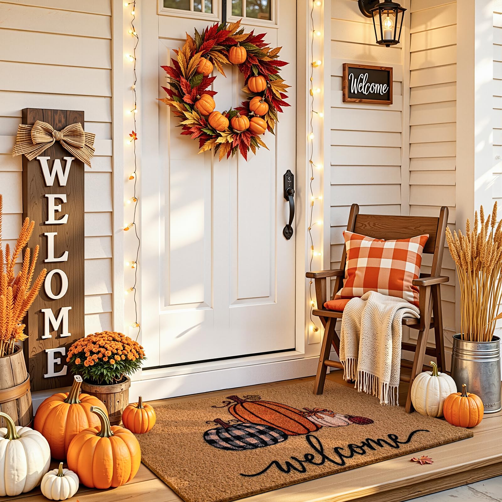 Kelarea Fall Door Mat dimensions with tape measure