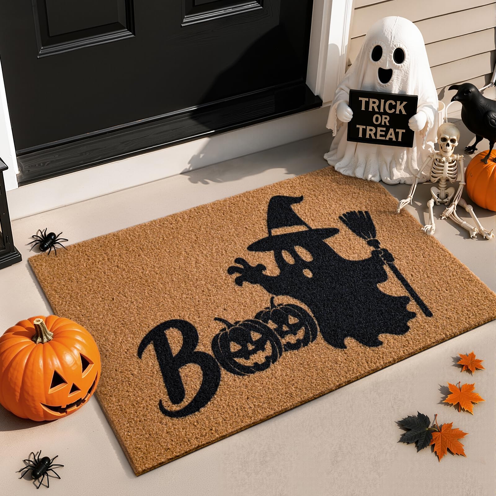 Kelarea Halloween Door Mat Boo Ghost front view