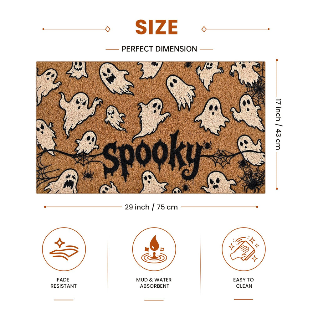 Kelarea Halloween Door Mat Ghost on porch