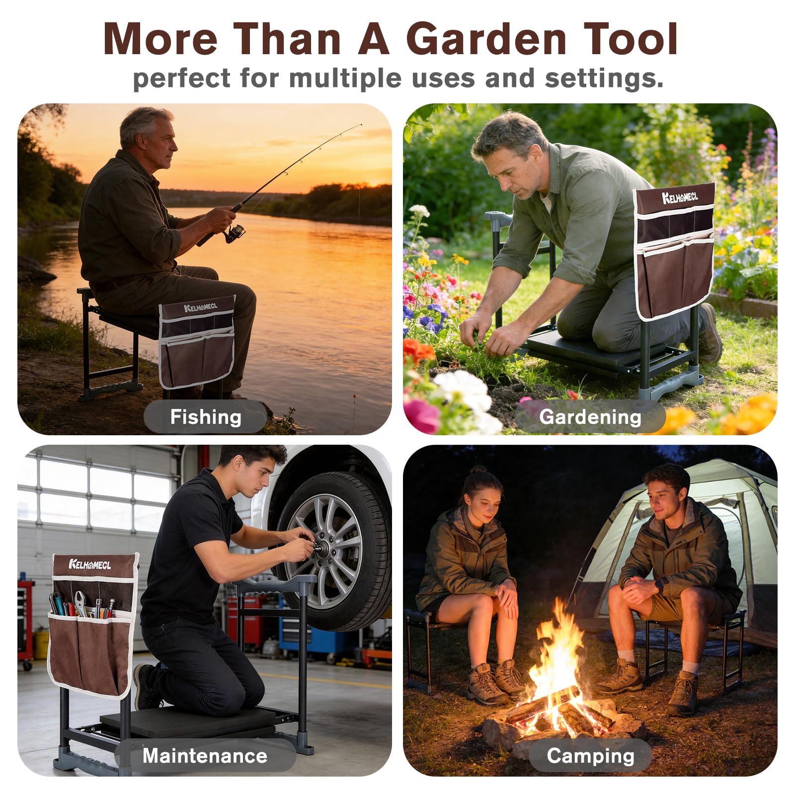 KELHOMECL Garden Kneeler and Seat demonstrating change to seat