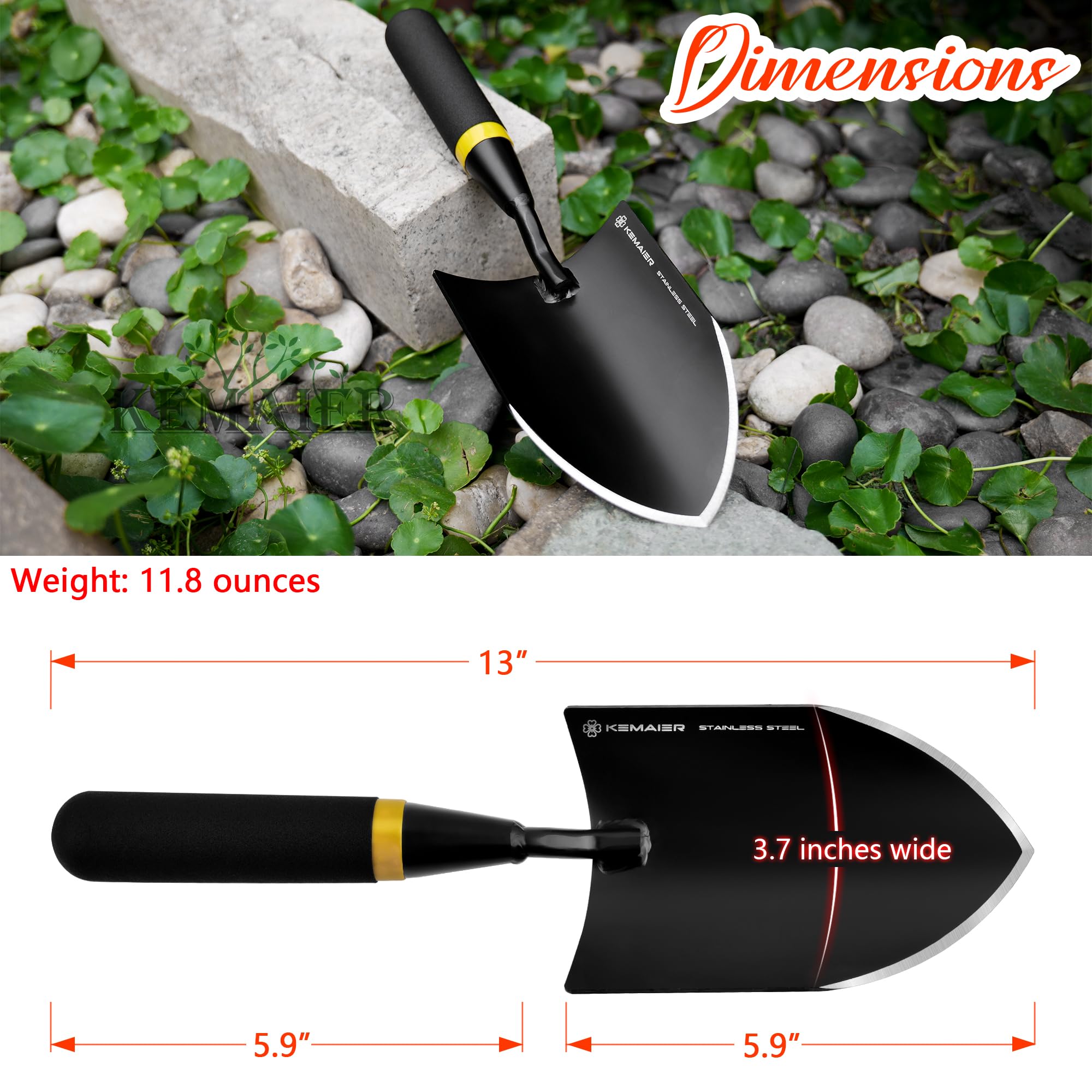 Kemaier large mud scoop for easy soil removal