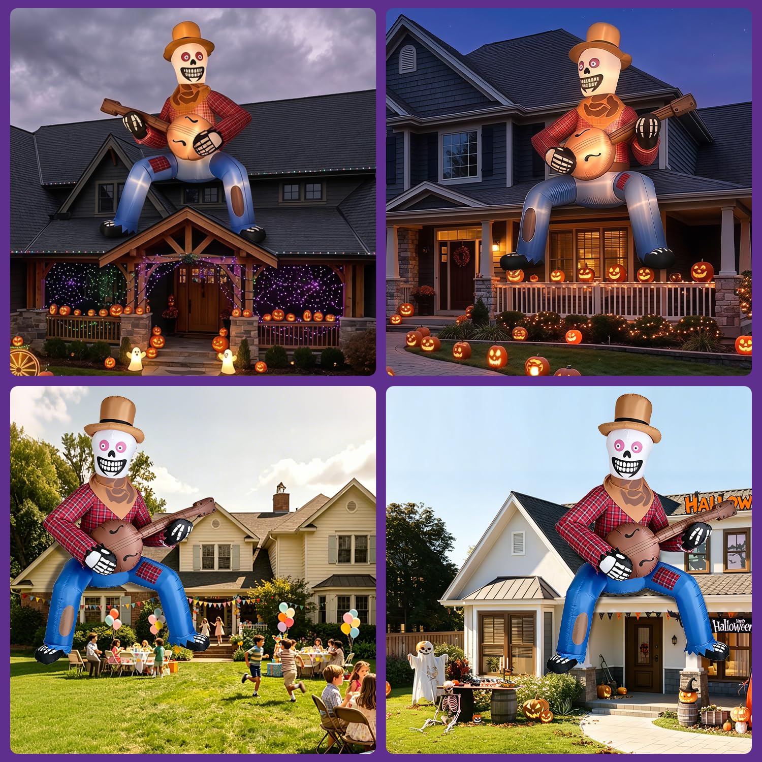 Kendane inflatable cowboy decoration on porch