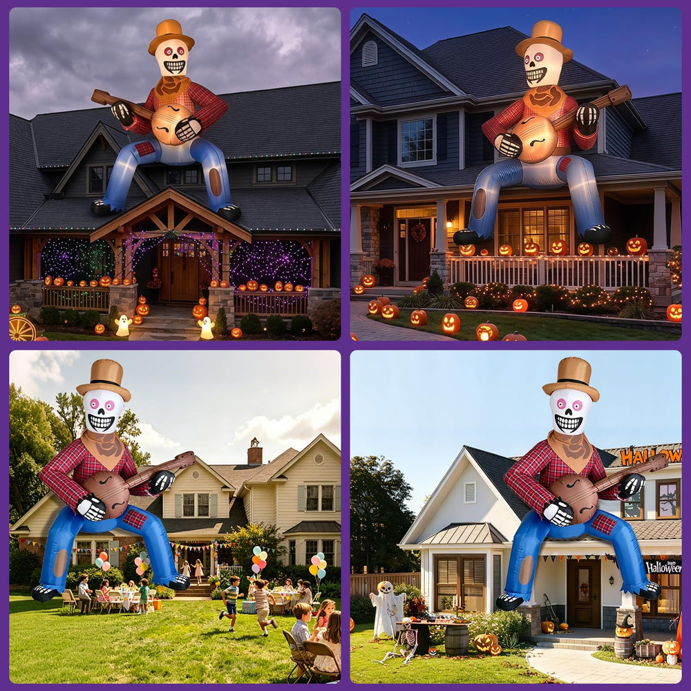 Kendane inflatable cowboy decoration on porch