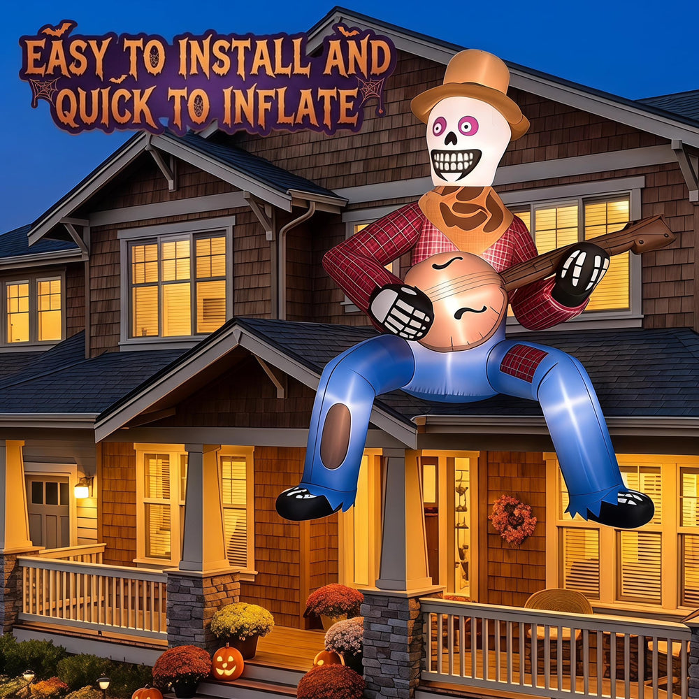 Kendane inflatable cowboy with securing ropes and sandbag pockets