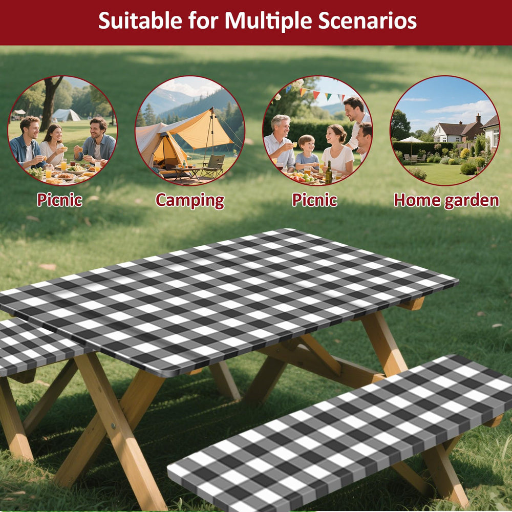 KENOBEE picnic table cover set, easy to clean surface