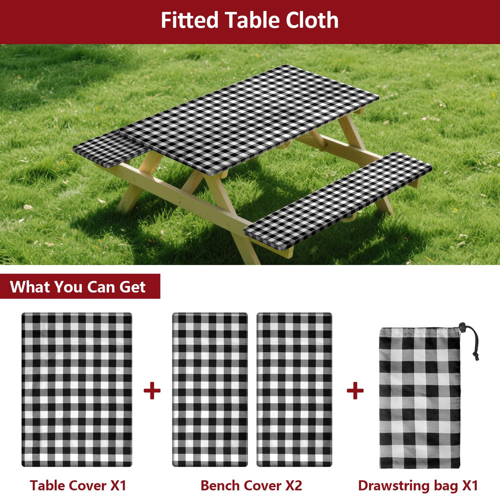 KENOBEE picnic table cover set folded in drawstring bag
