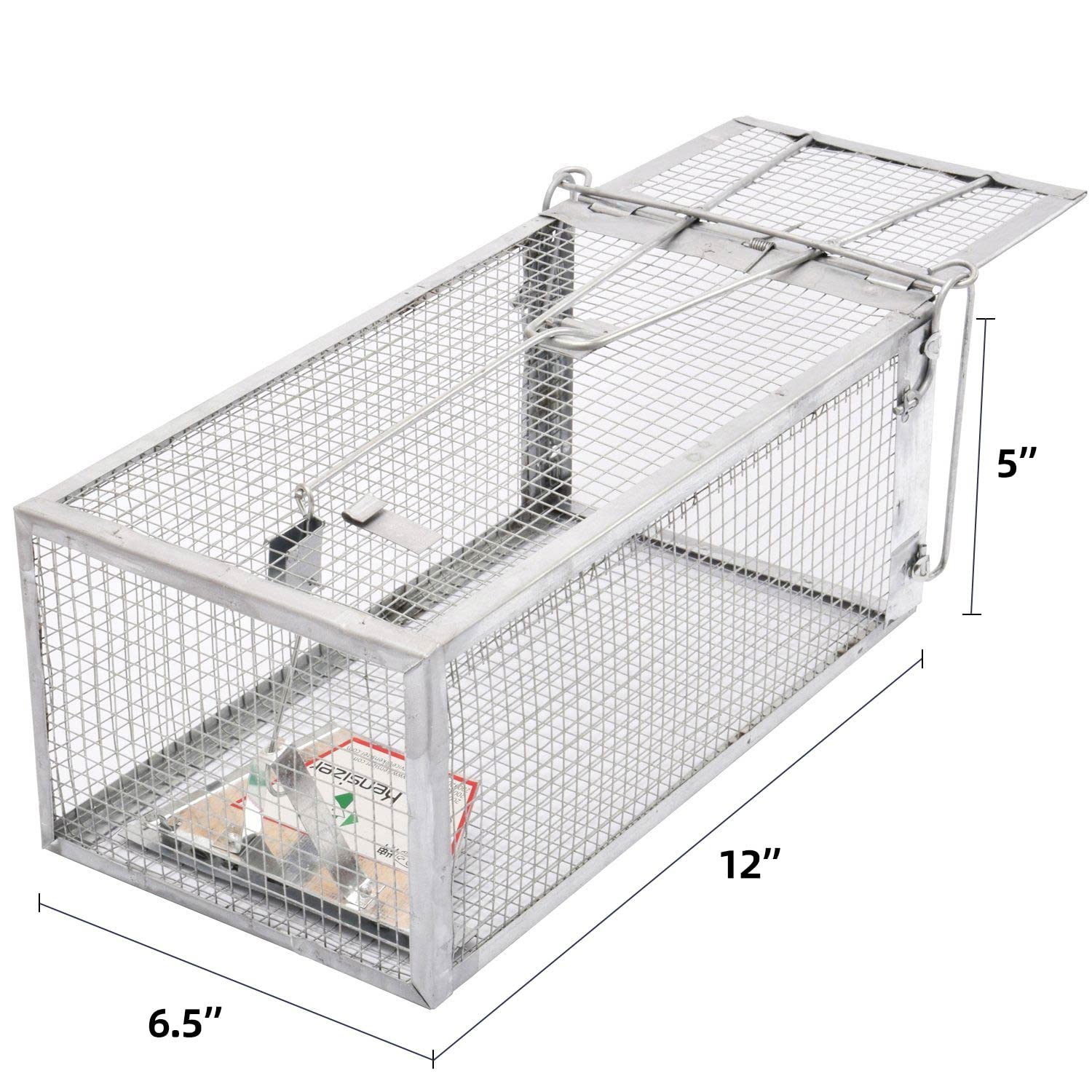 Kensizer humane live cage trap with door open