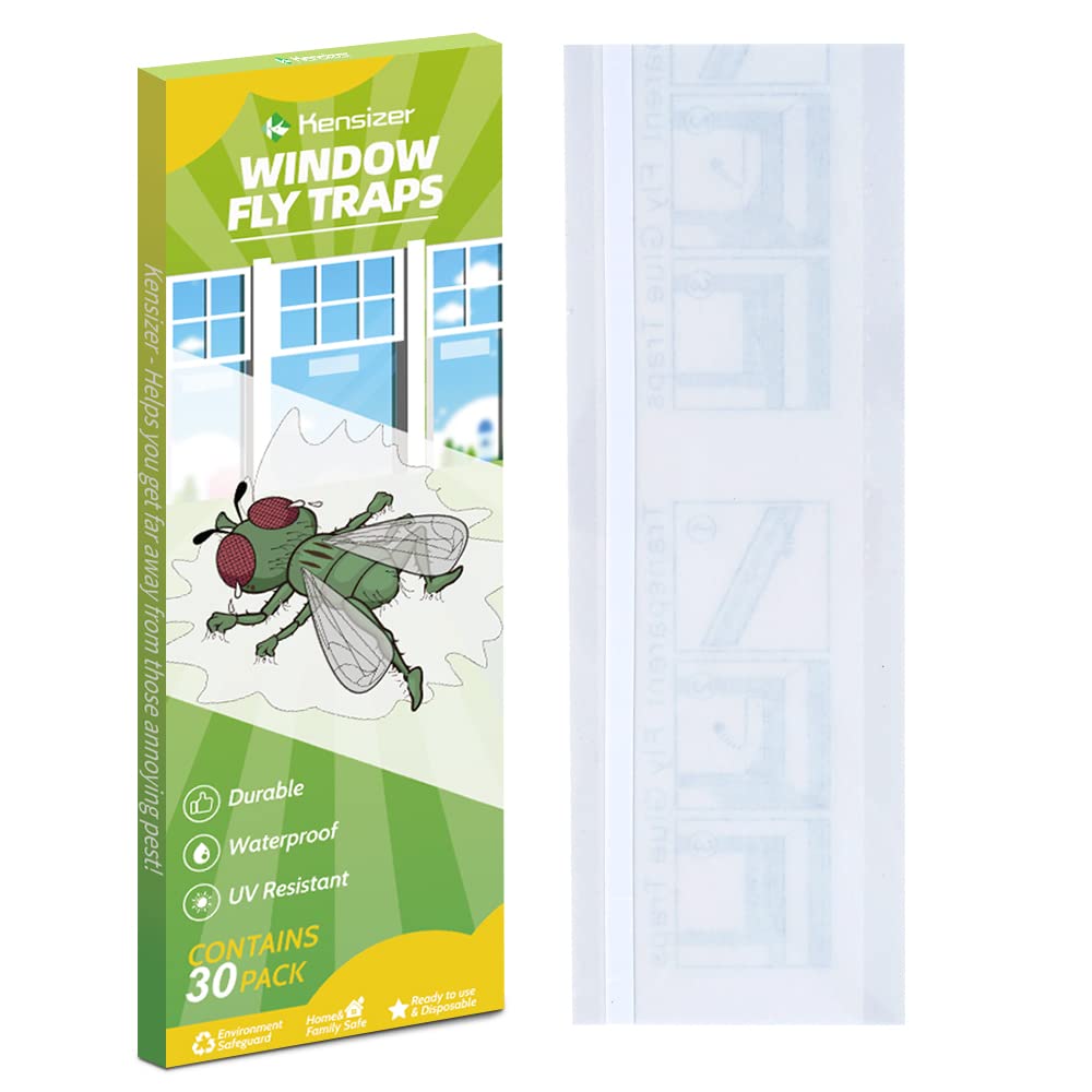 Kensizer Window Fly Trap 30-Pack clear packaging front view