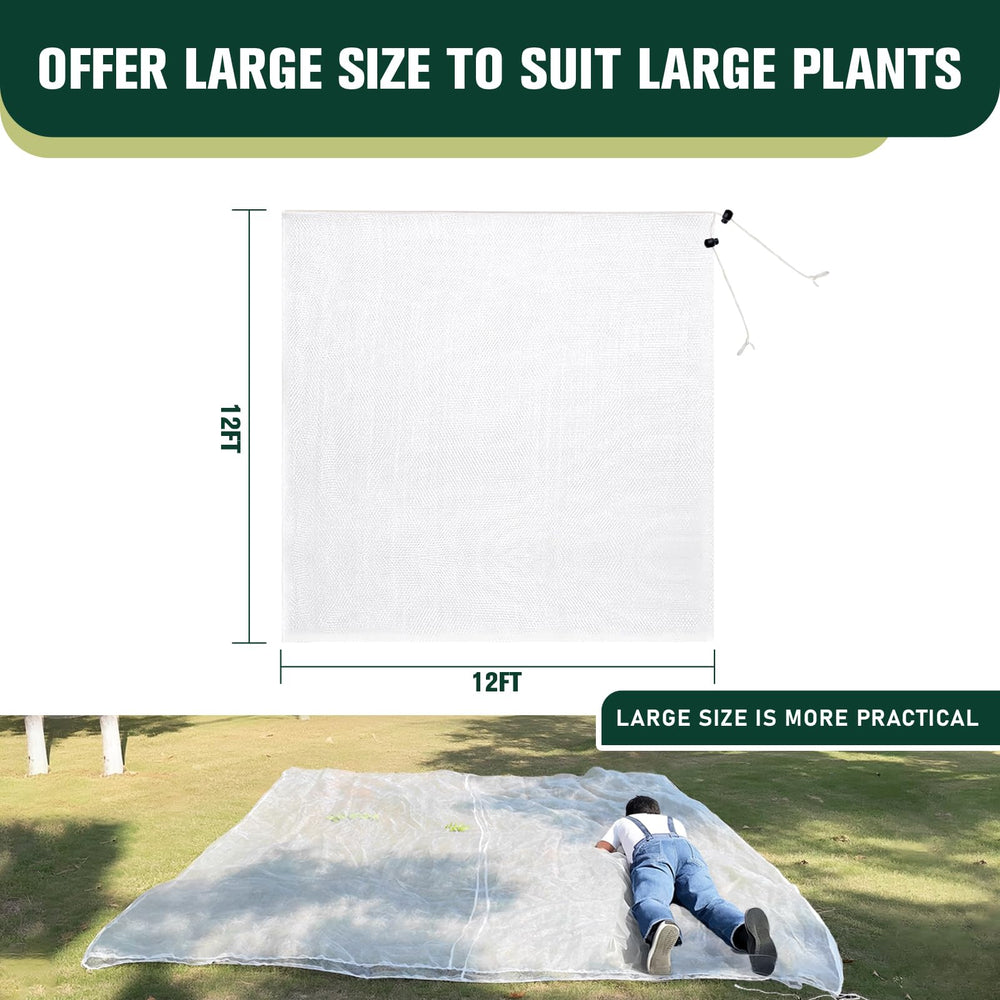 KEOHOLI Fruit Tree Netting Cover with zipper and drawstring
