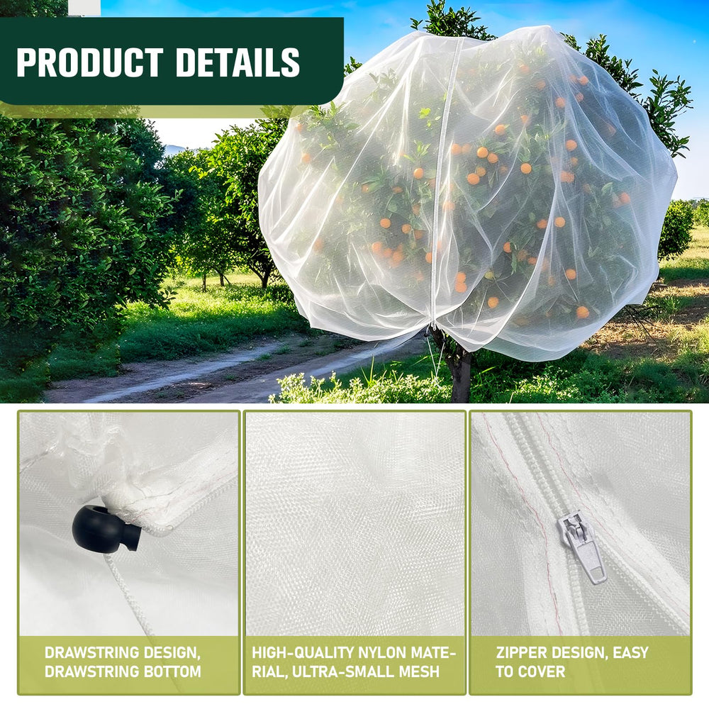 KEOHOLI nylon netting cover installed over a fruit tree