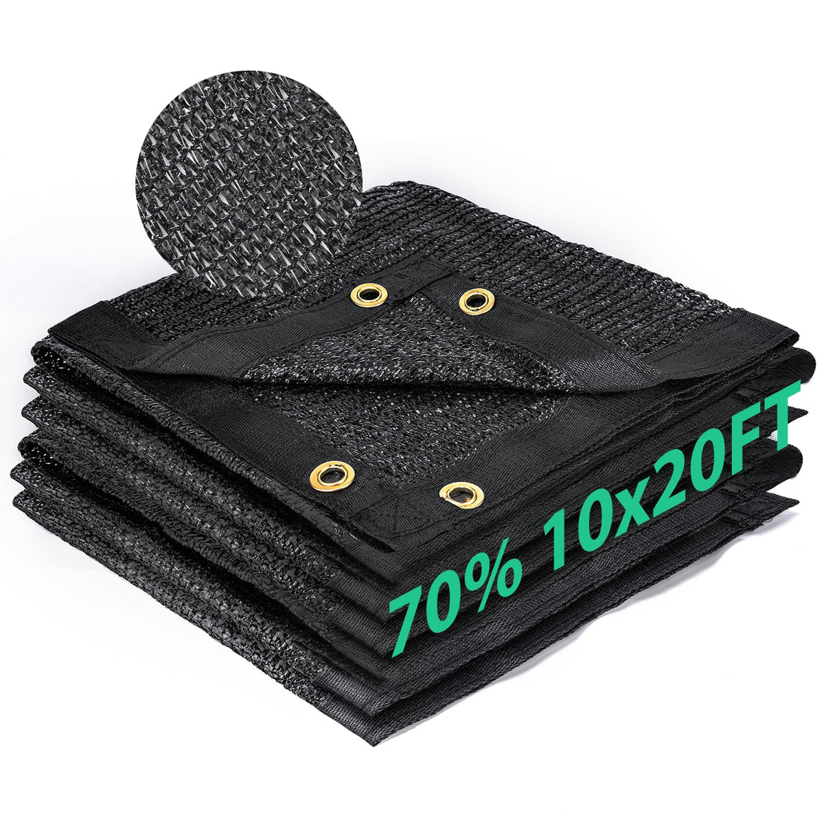 Kesfitt 70% Shade Cloth 10x20 ft front view