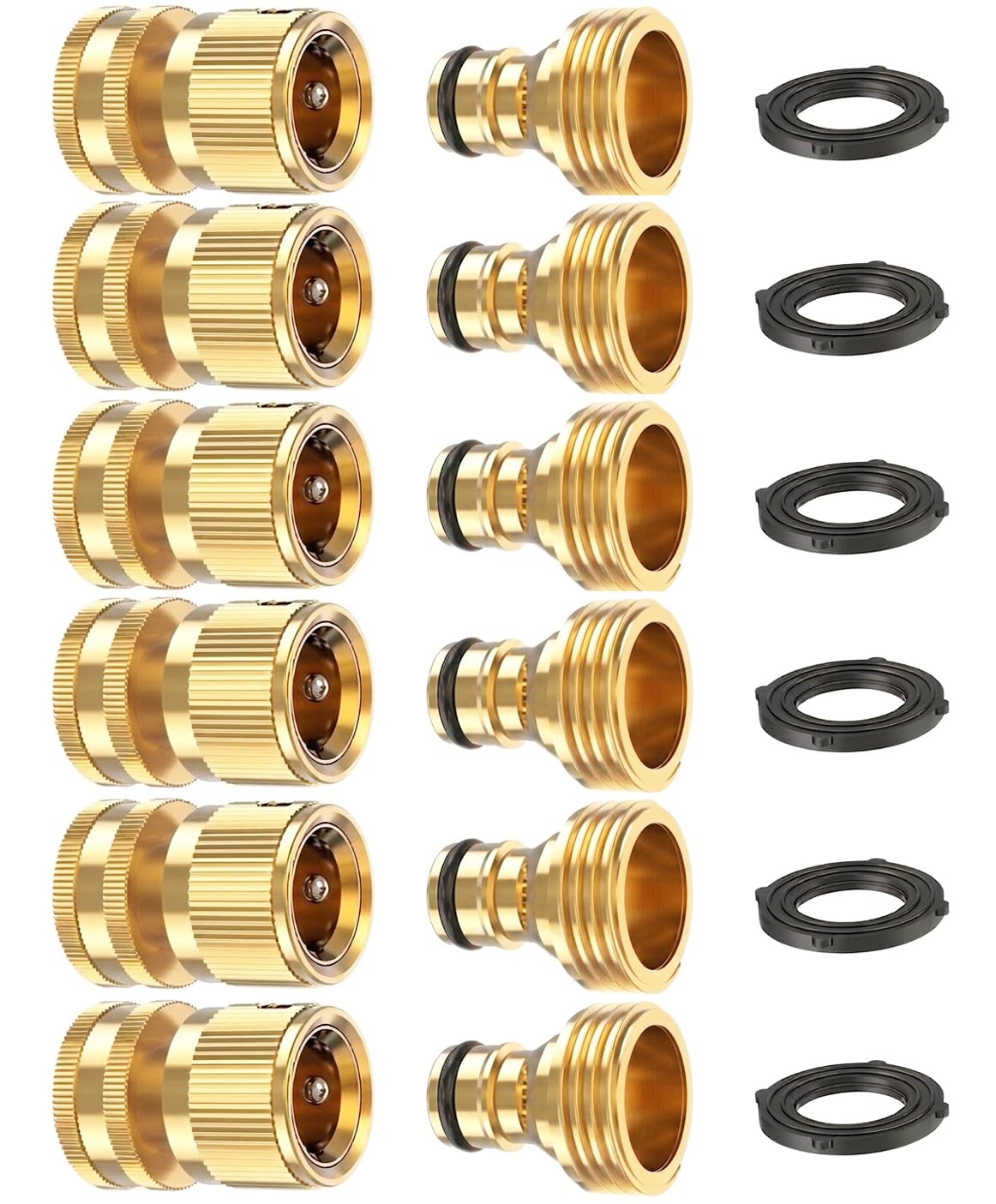 Kesfitt Garden Hose Quick Connect Kit featuring solid brass connectors