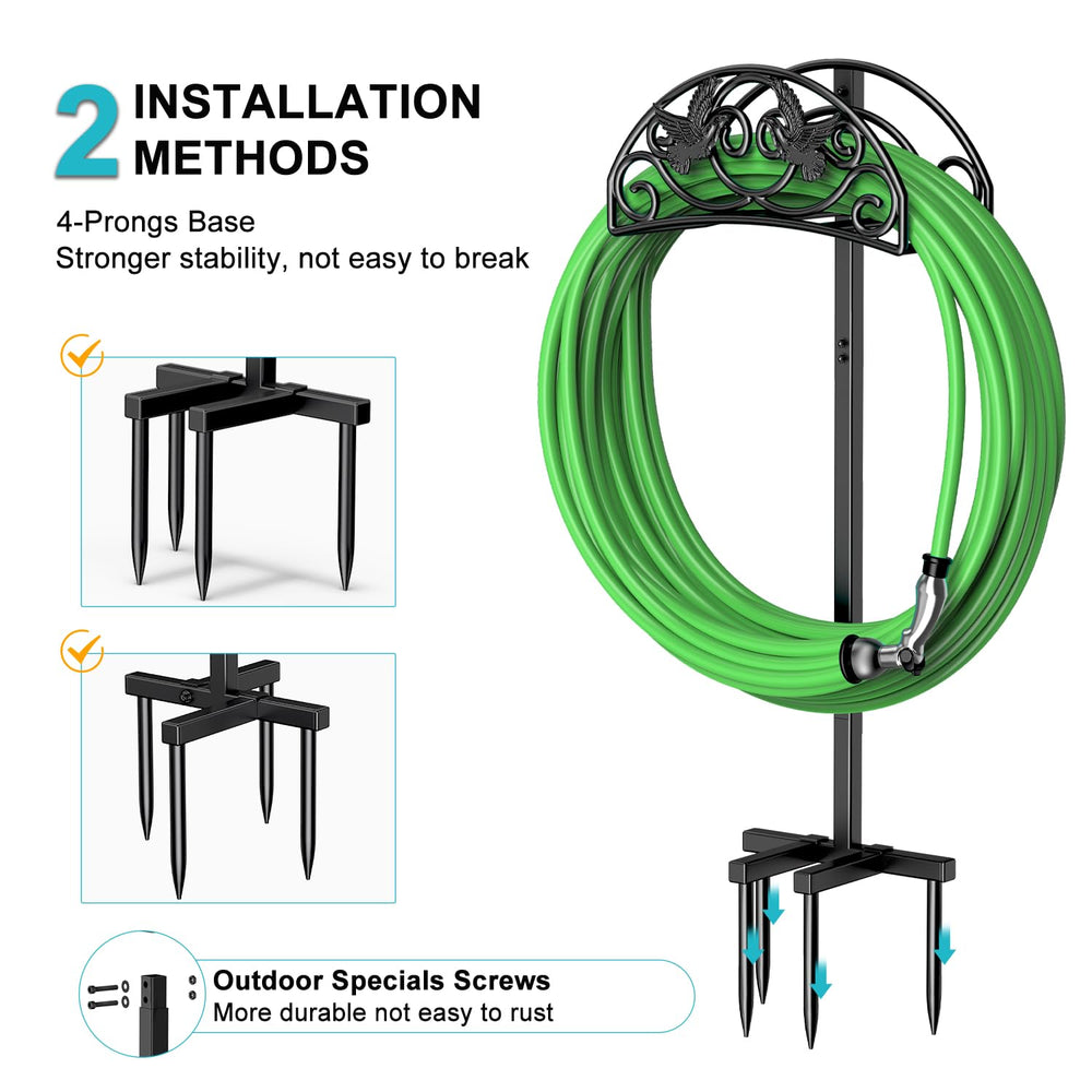 Keten Garden Hose Holder close-up of metal construction