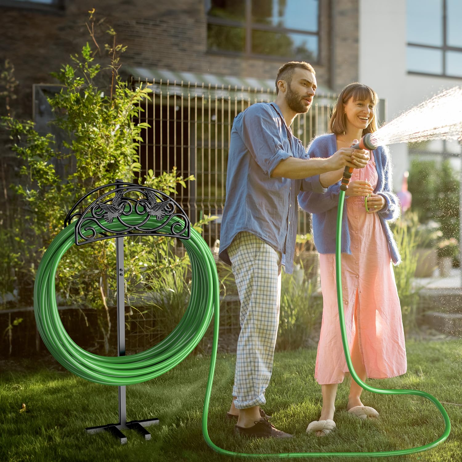 Keten Garden Hose Holder detached for easy storage