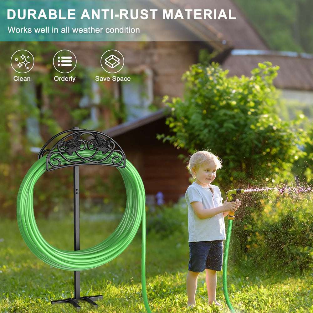 Keten Garden Hose Holder with hose neatly organized
