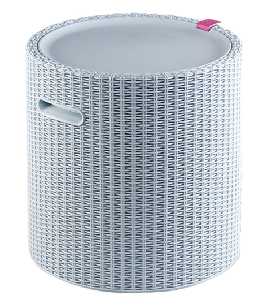 Keter Cool Side Table Cooler in misty blue front view