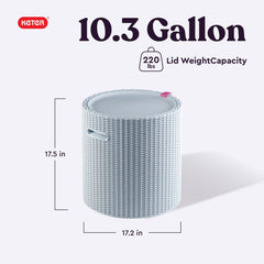 Keter Side Table Cooler with lid open showing ice bucket