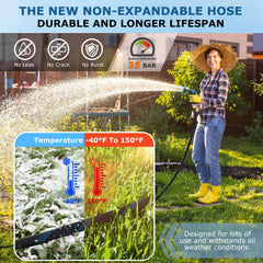 KETTOYA garden hose with 10-pattern spray nozzle