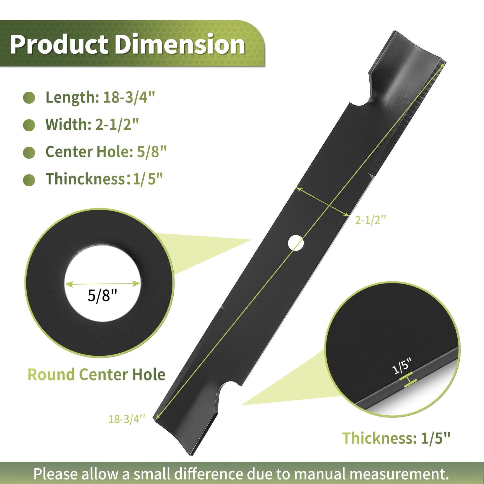 Keycci 038-0005-00 mower blades packaging