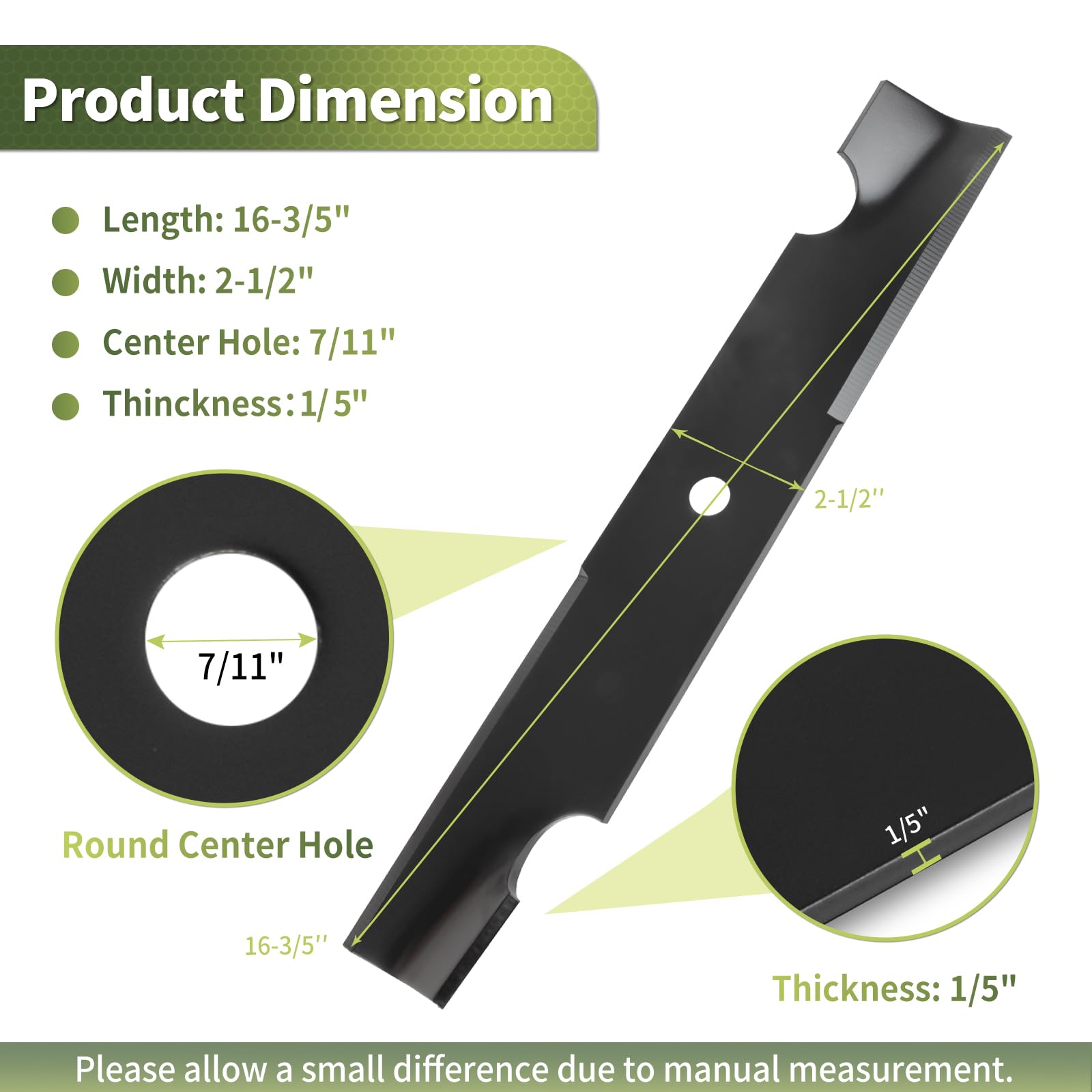 Keycci High Lift Blades package with three blades included
