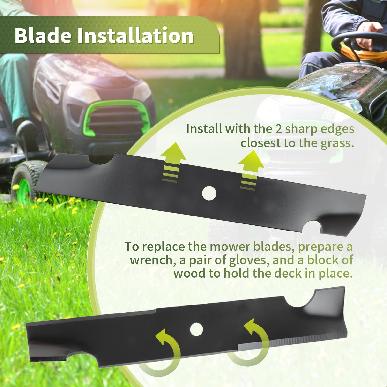 Keycci High Lift Blades specifications label