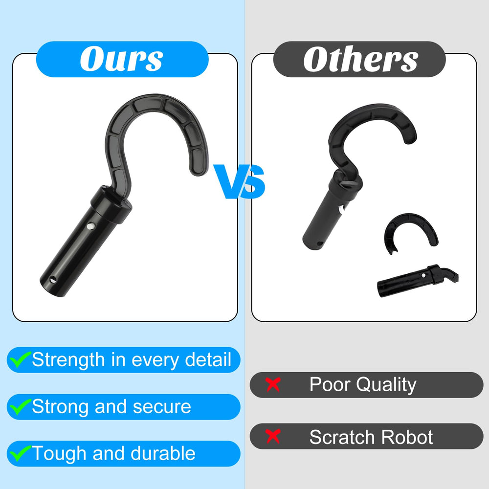 Keyrank Pool Cleaner Hook attached to a telescopic pole